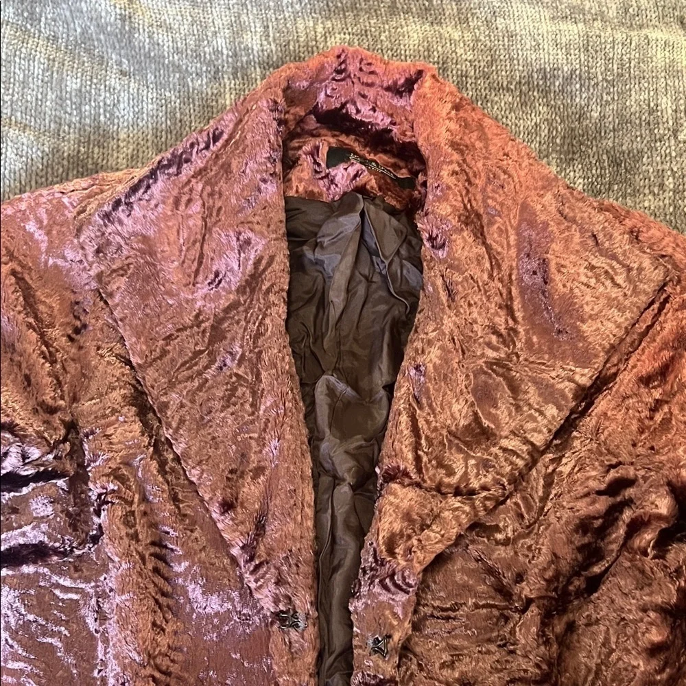 Peck & Peck Vintage Burgundy Velvet Blazer Petite M